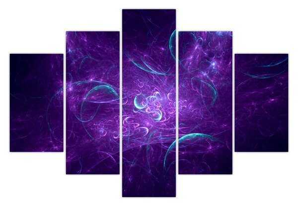 Modern kék absztrakció képe (150x105 cm)