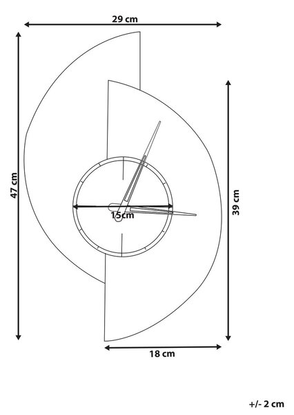 Fali óra CHALAIS 29 cm Szürke