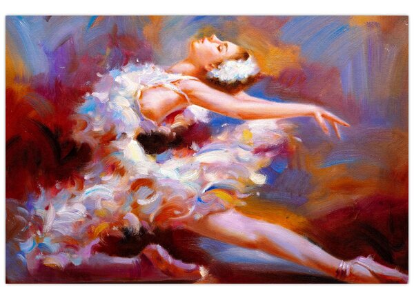 Kép - Balerina, festmény (90x60 cm)