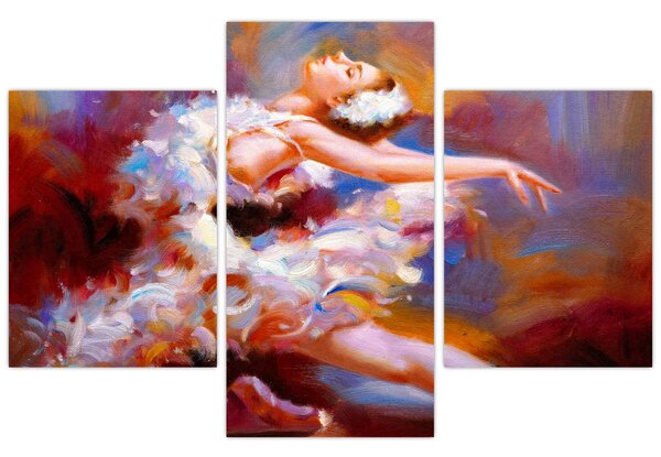 Kép - Balerina, festmény (90x60 cm)
