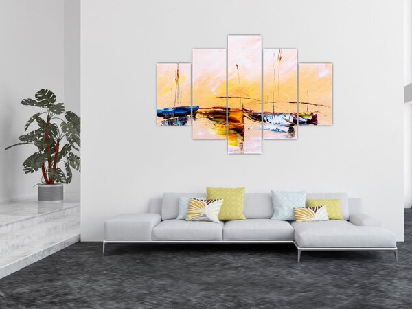 Kép - Csónak, festmény (150x105 cm)
