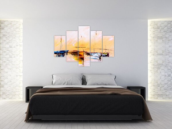 Kép - Csónak, festmény (150x105 cm)