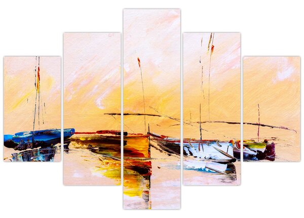 Kép - Csónak, festmény (150x105 cm)