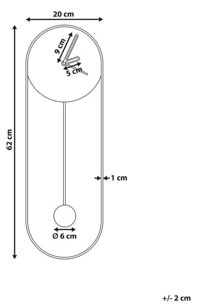 Fali óra SALVAN 20 cm Fém Világoszöld
