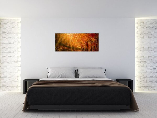 Őszi erdő képe (120x50 cm)