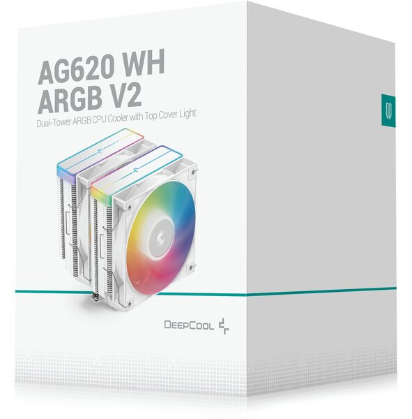 Deepcool AG620 ARGB PWM Fehér Dupla Torony CPU Hűtő