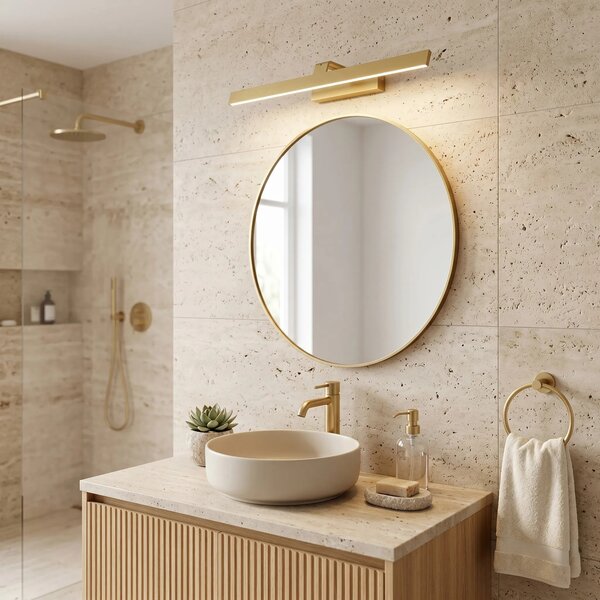 Fürdőszobai fali LED lámpa SWE008-1W 58cm BRUSH GOLD
