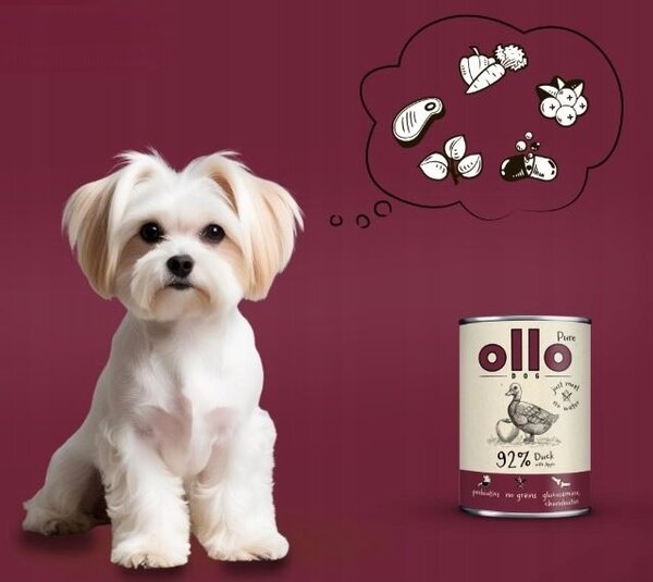 Ollo Ollo Pure Kaczka z Jabłkiem 850g