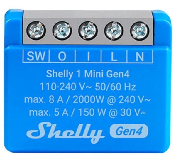 Shelly 1 Mini Gen4 Vezeték nélküli kapcsoló