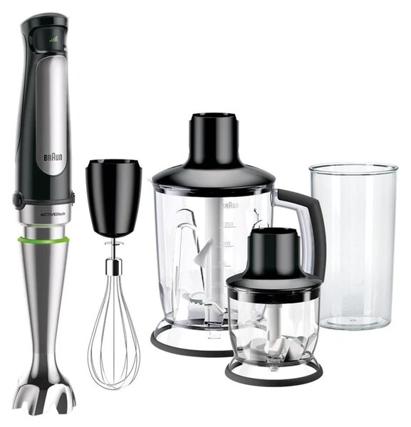 Braun MultiQuick 7 MQ 7045X 1,25 L Merülő mixer 1000 W Fekete, Rozsdamentes acél