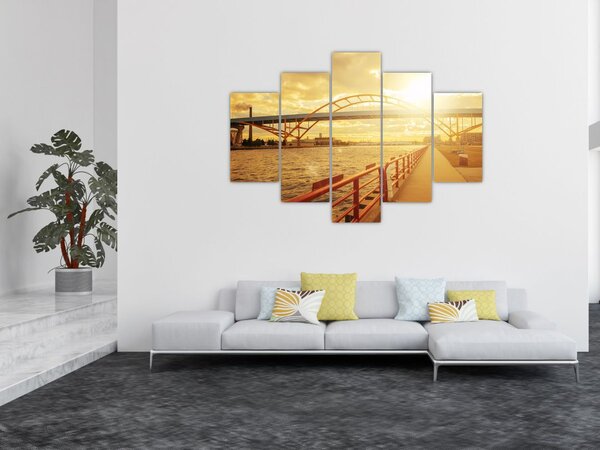 Kép a hídról napnyugtakor (150x105 cm)