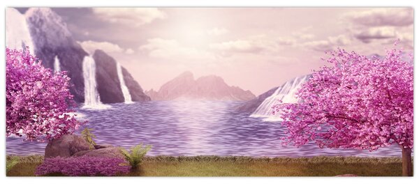Tó képe (120x50 cm)