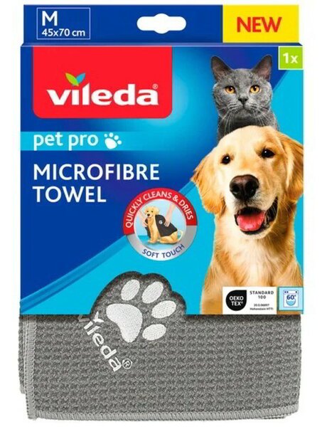 Vileda 172665 Pet Pro Mikroszálas kisállat törölköző M - Szürke