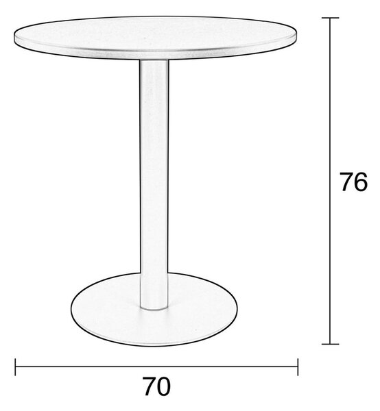 Fém kerek étkezőasztal ø 70 cm Metsu – Zuiver