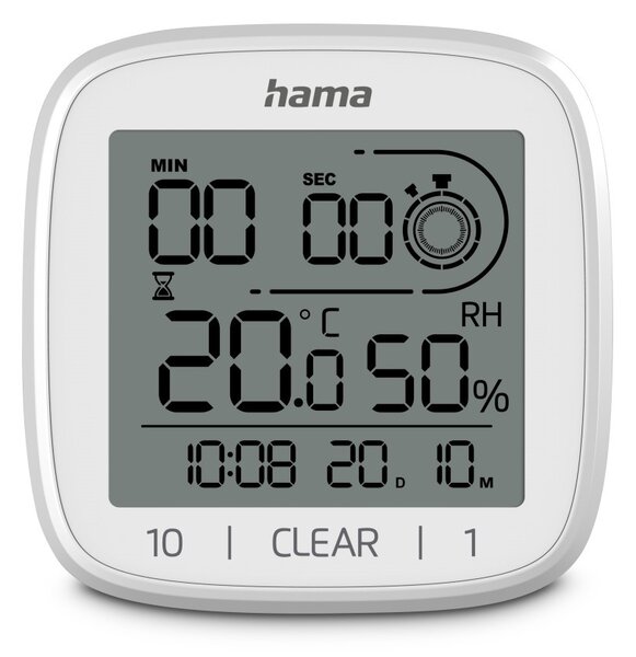 Hama 185893 Cyprus Digitális Fürdőszobai óra 11cm - Fehér