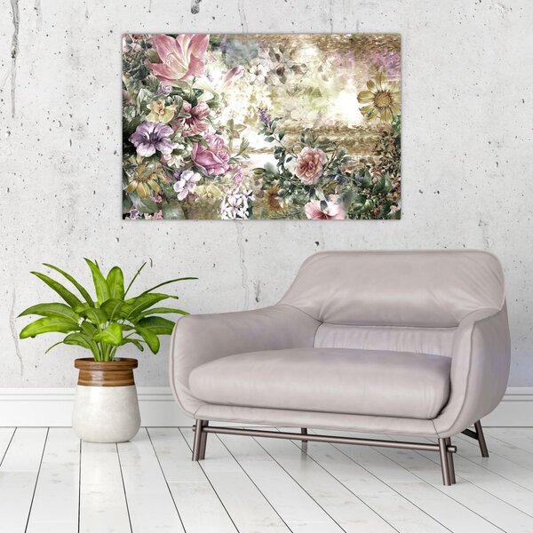 Kép - Design virágok (90x60 cm)
