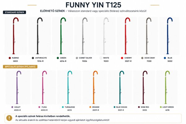 Funny Yin T125 hideg-meleg vizes kerti zuhany lábmosóval