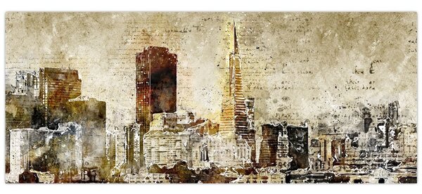 Kép - Művészileg renderelt város (120x50 cm)