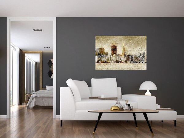 Kép - Művészileg renderelt város (90x60 cm)