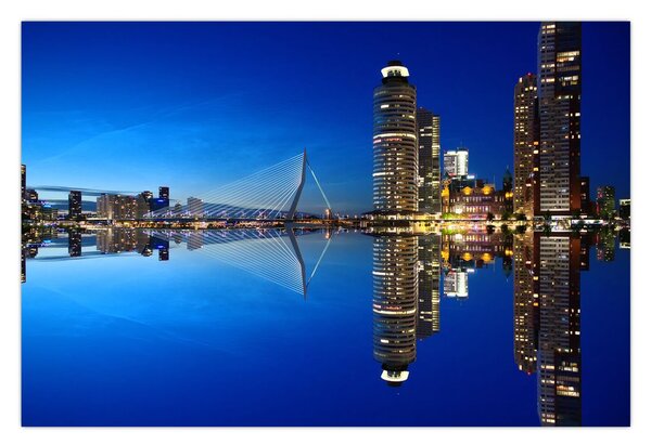 Kép - éjszaka Rotterdam (90x60 cm)