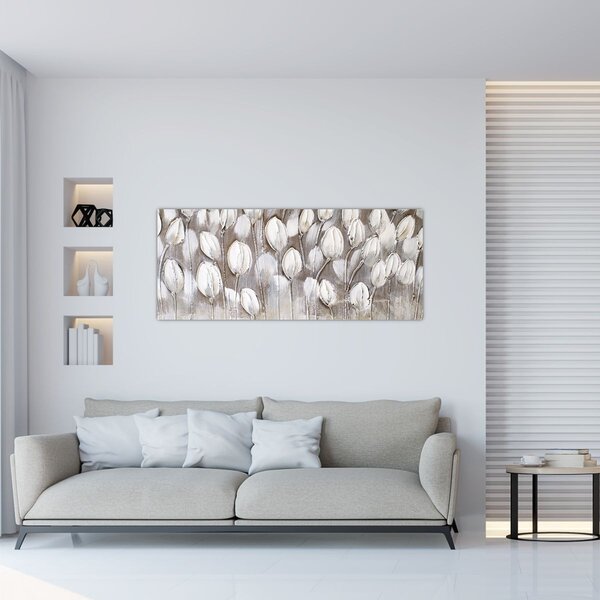 Kép - Strukturált tulipánok (120x50 cm)