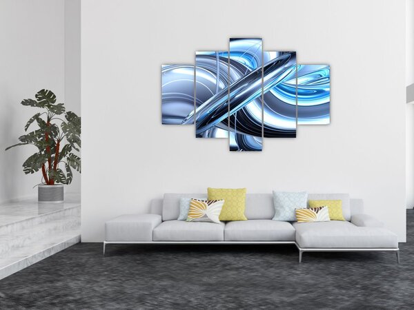 Kék absztrakció képe (150x105 cm)