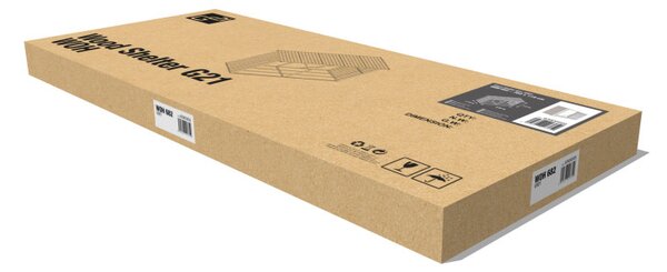 G21 WOH 682 tüzifa tároló - 302 x 119 cm, antracit