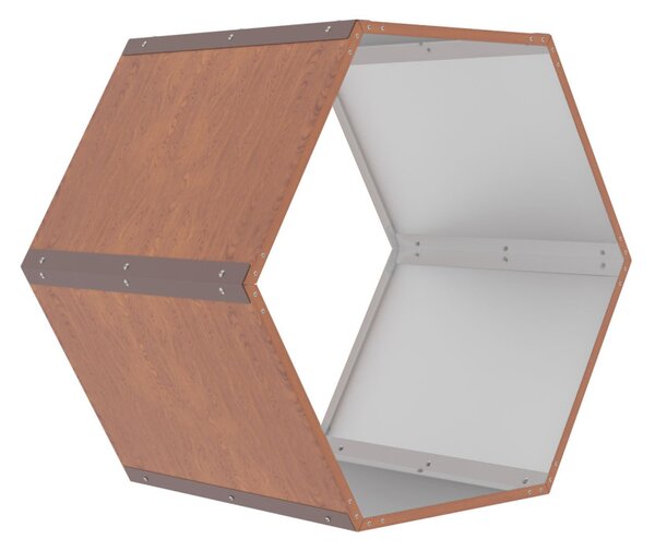 Tüzifa tároló G21 HEX 53 - 92 x 60 cm, barna