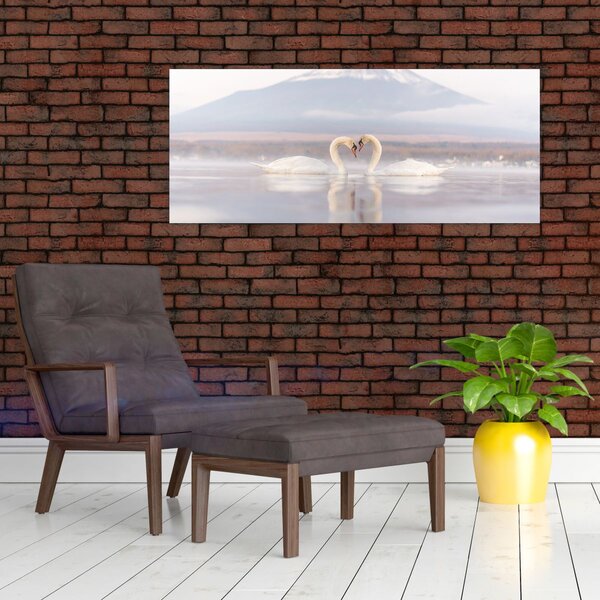 Kép - Szerelmes hattyúk (120x50 cm)