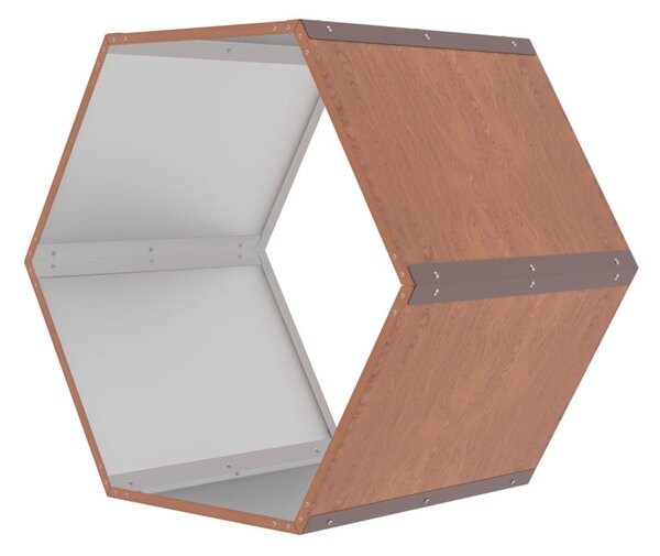 Tüzifa tároló G21 HEX 53 - 92 x 60 cm, barna