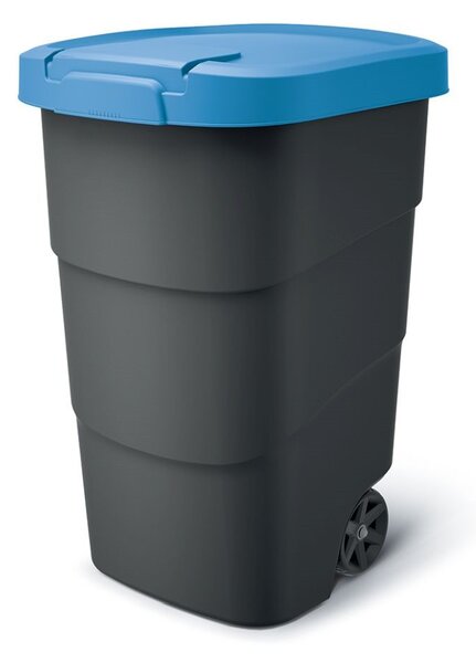 Prosperplast Wheeler 90 l szemetes kuka antracit kék fedéllel