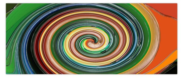 Absztrakt kép - színes spirál (120x50 cm)