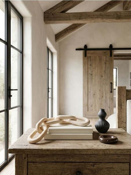 Sinsay - Dekoratív fa lánc - bézs