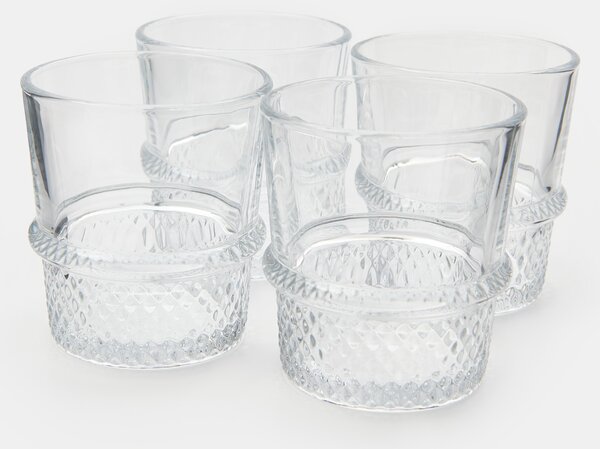 Sinsay - Bordázott pohár szett 4 pack - clear