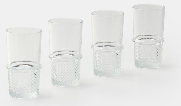 Sinsay - Pohárkészlet dombornyomott mintával 4 pack - clear