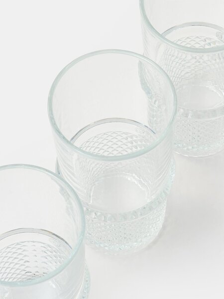 Sinsay - Pohárkészlet dombornyomott mintával 4 pack - clear