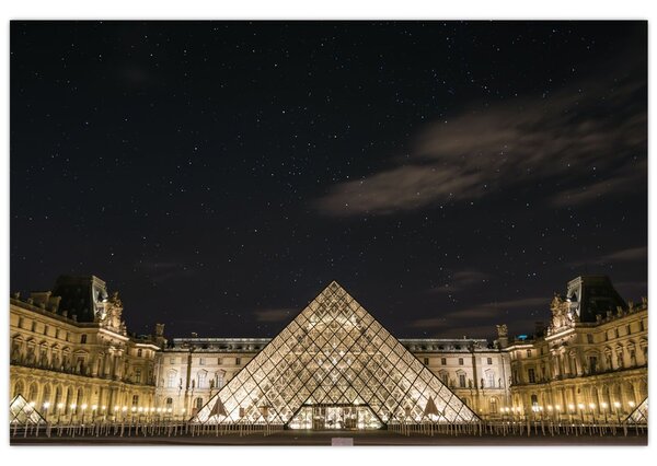 Kép - Louvre éjjel (90x60 cm)
