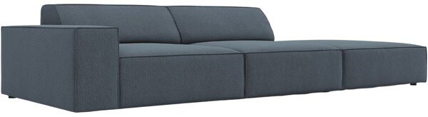 Kék szövet háromüléses kanapé MICADONI Jodie 262 cm, jobb
