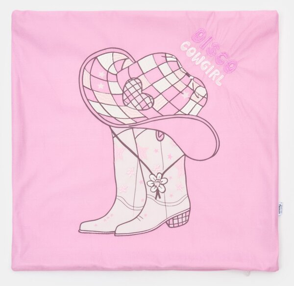Sinsay - Dekoratív párnahuzat cowboy mintával - pasztellpink