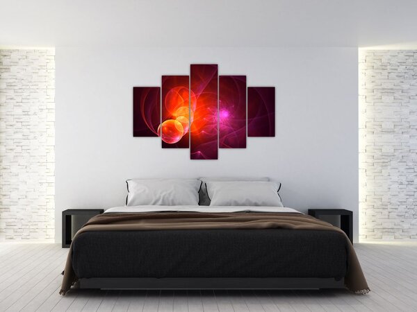 Modern rózsaszín absztrakció képe (150x105 cm)