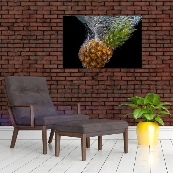 Ananász a vízben képe (90x60 cm)