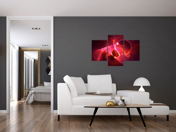 Modern rózsaszín absztrakció képe (90x60 cm)