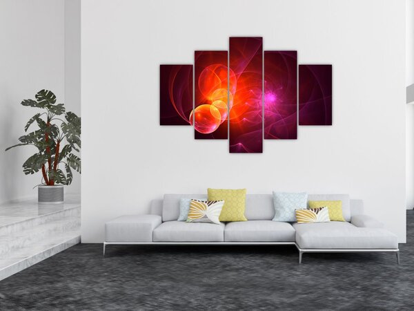 Modern rózsaszín absztrakció képe (150x105 cm)