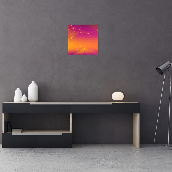 Szines absztrakt kép (30x30 cm)