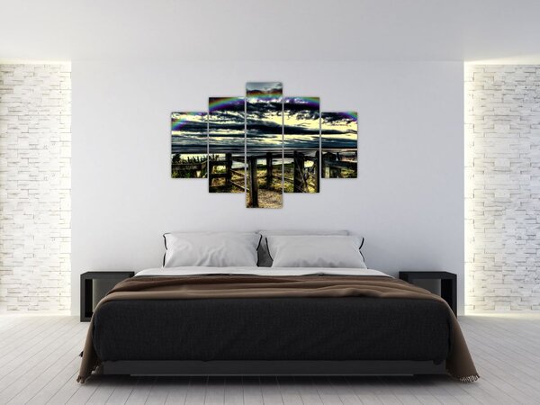 Szivárvány a tenger felett képe (150x105 cm)
