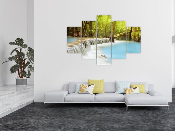 Uay Mae Kamin vízesés képe erdőben (150x105 cm)