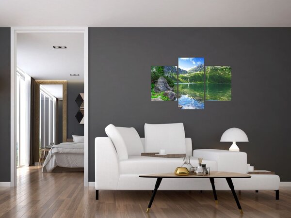 Tó a Tátrában képe (90x60 cm)