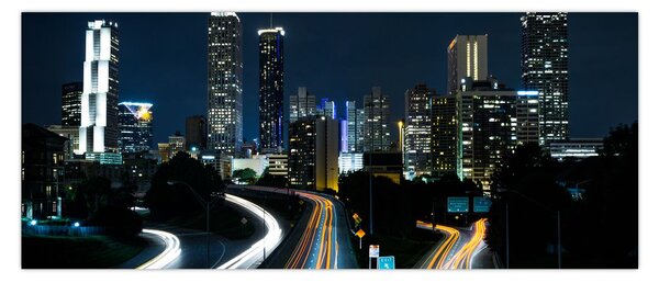 Éjszakai metropolisz képe (120x50 cm)