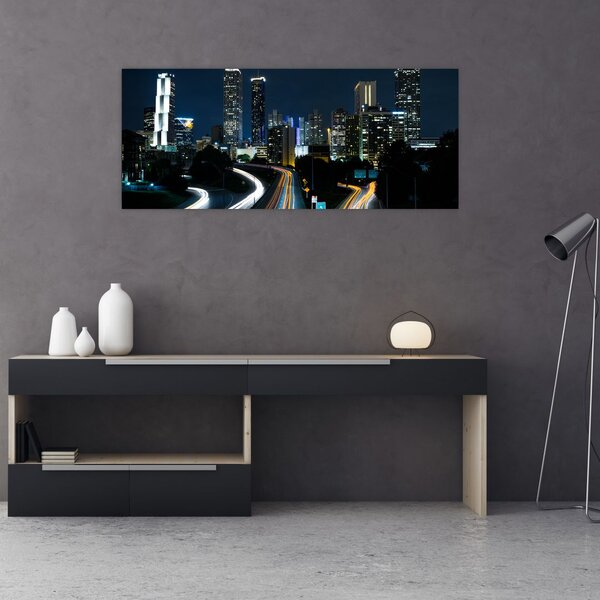 Éjszakai metropolisz képe (120x50 cm)