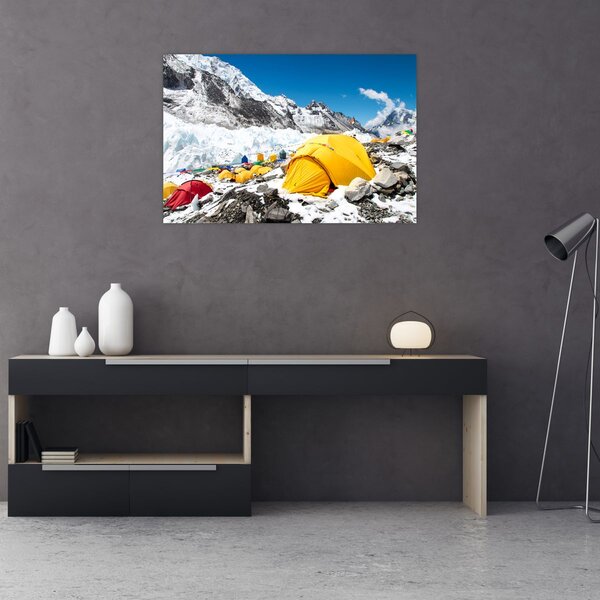Kép - Kemping a hegyekben (90x60 cm)